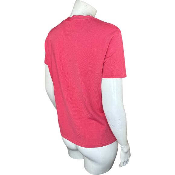 Talbots Large Petite Womens Salmon Pink Short Sleeve Stretch Top NWT - Picture 2 of 12